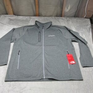 North Face Canyon Flats Jacket Mens XXL Grey Full Zip Outdoor Wind Rain LOGO NEW